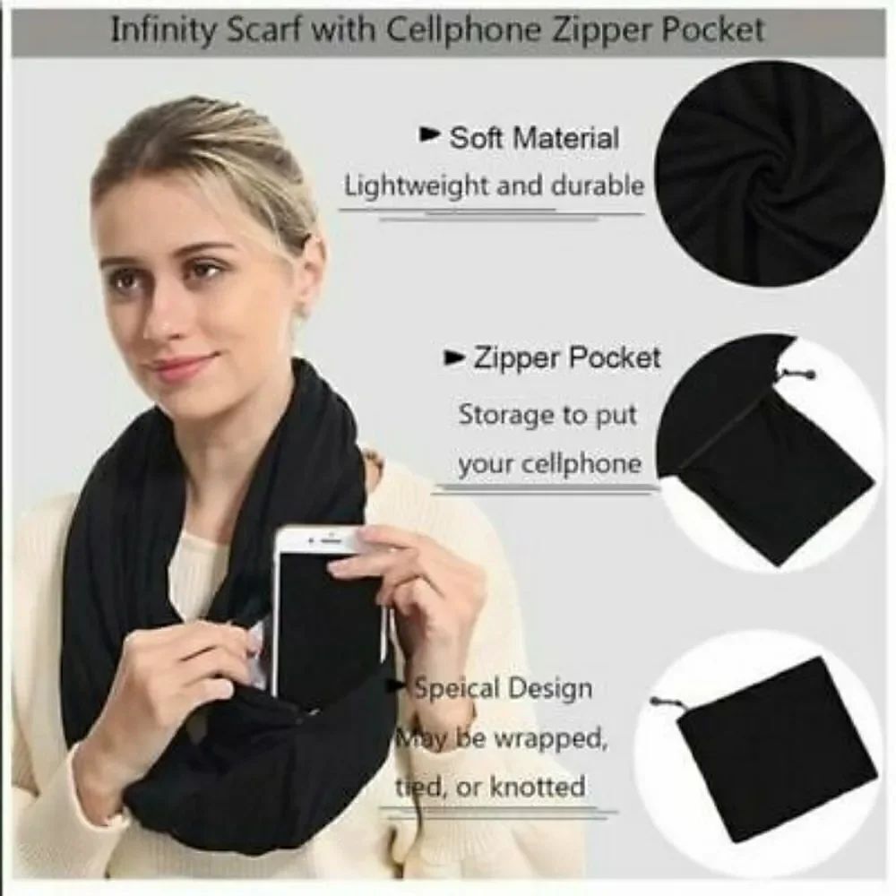BEYOND YOGA Hidden Pocket Infinity Scarf New with - Picture 4 of 8